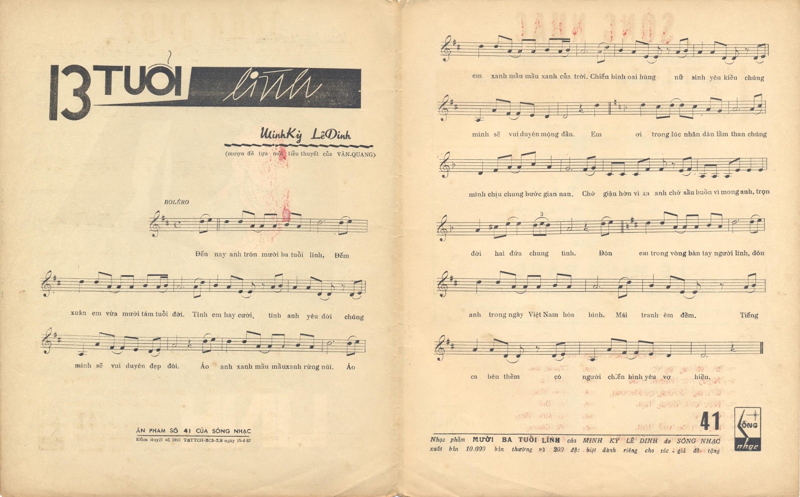 Sheet nhạc Mười ba tuổi lính - Trang 2