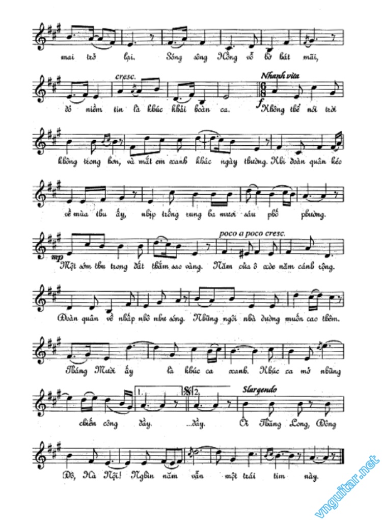 Cảm xúc tháng mười Sheet Nhạc