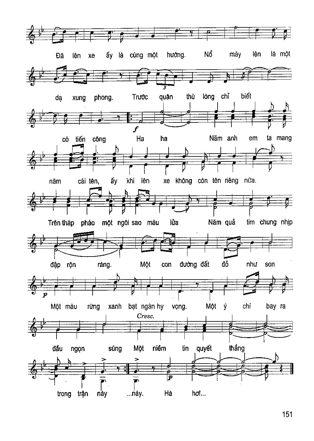 Sheet nhạc Năm anh em trên một chiếc xe tăng - Trang 2