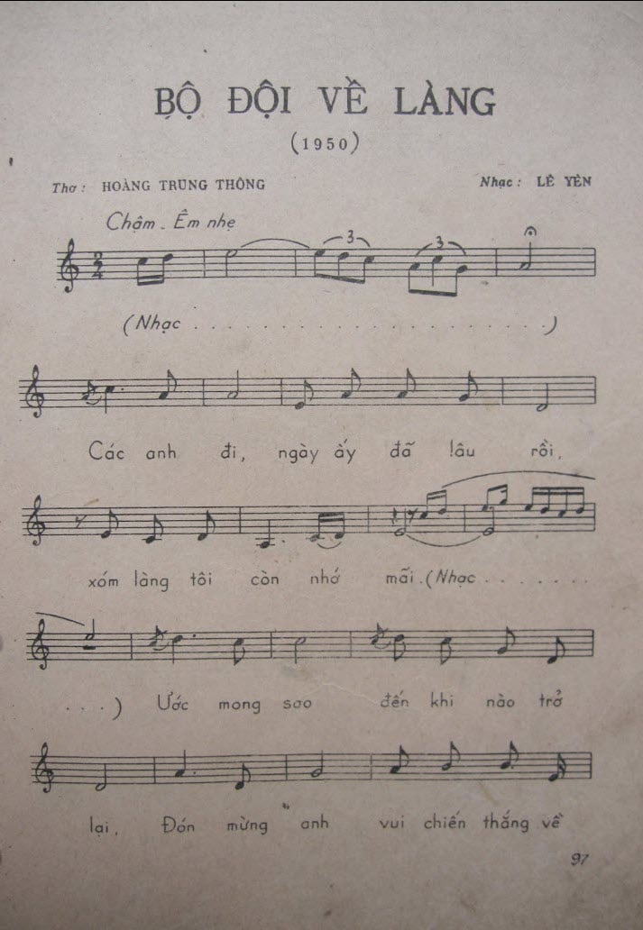 Bộ đội về làng Sheet Nhạc