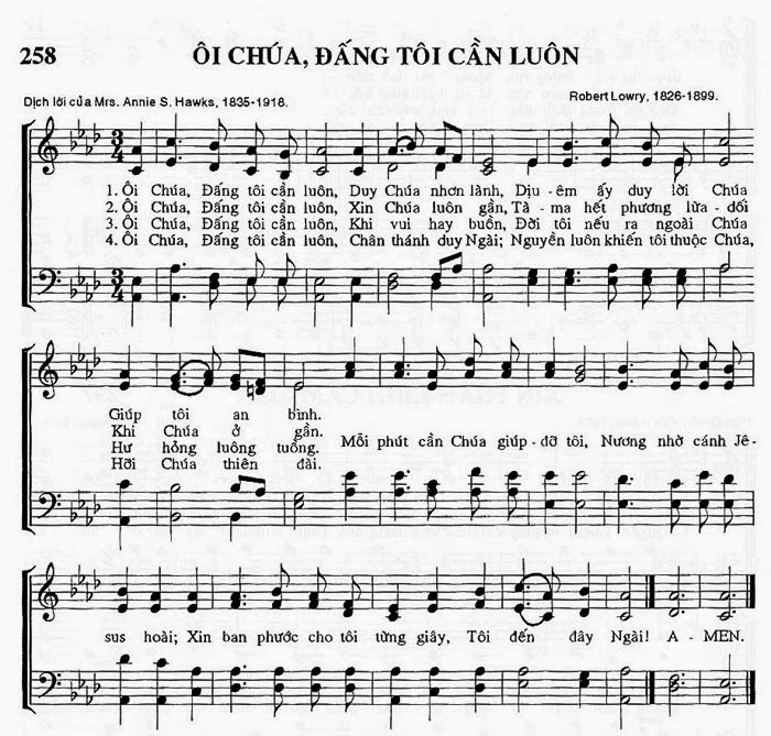 Sheet nhạc Ôi Chúa, Đấng tôi cần luôn - Trang 1