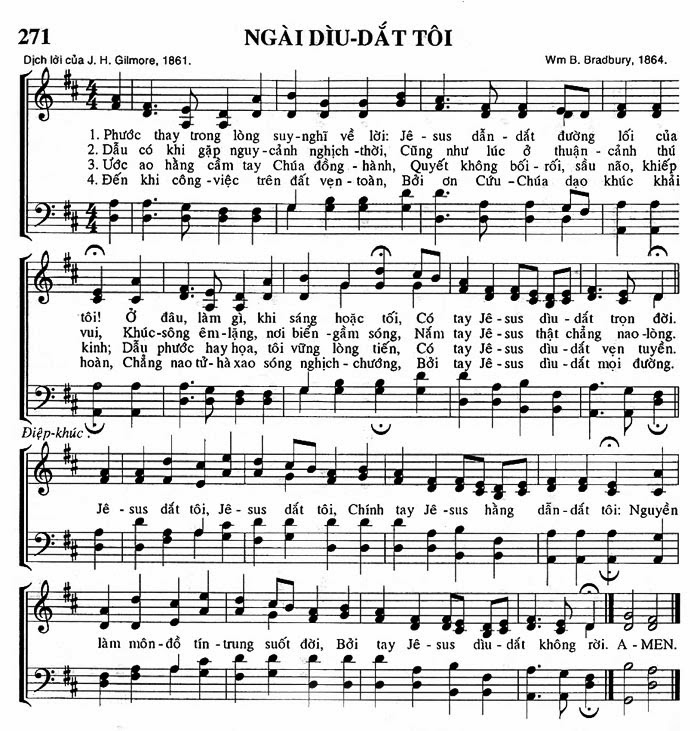 Sheet nhạc Ngài dìu dắt tôi - Trang 1