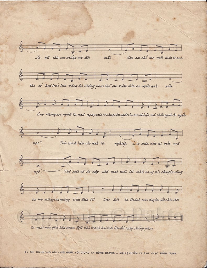 Sheet nhạc Hai trái tim vàng - Trang 3