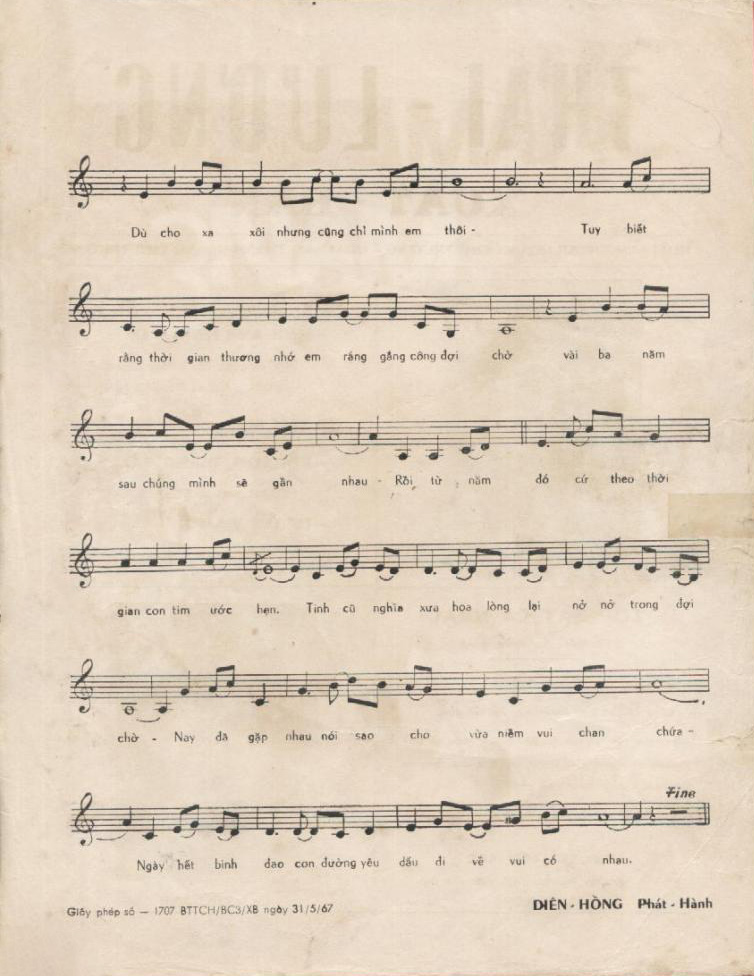 Sheet nhạc Ba năm về trước - Trang 3