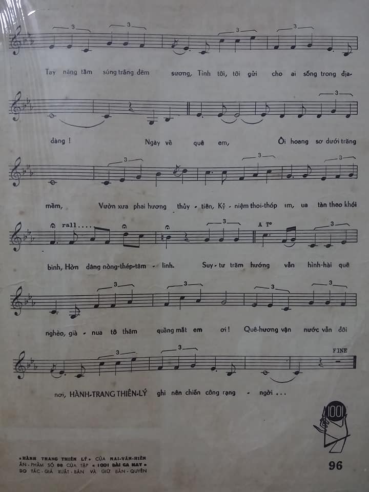 Sheet nhạc Hành trang thiên lý - Trang 3