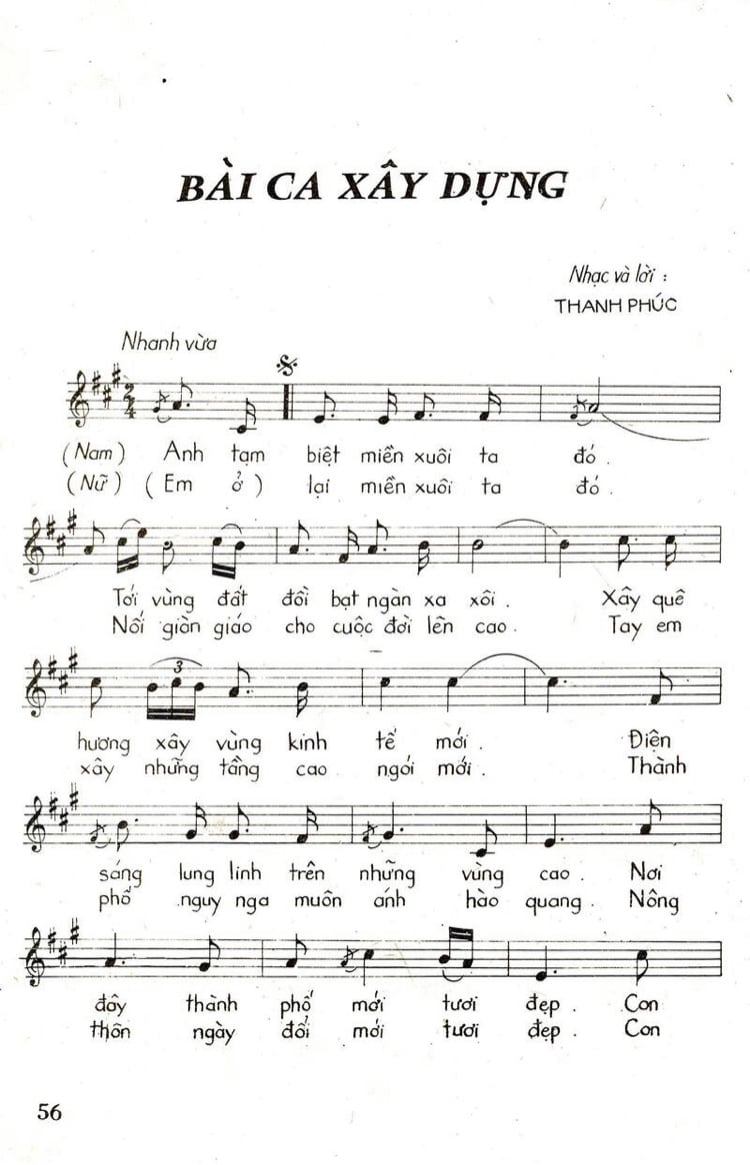 Sheet nhạc Bài ca xây dựng - Trang 1