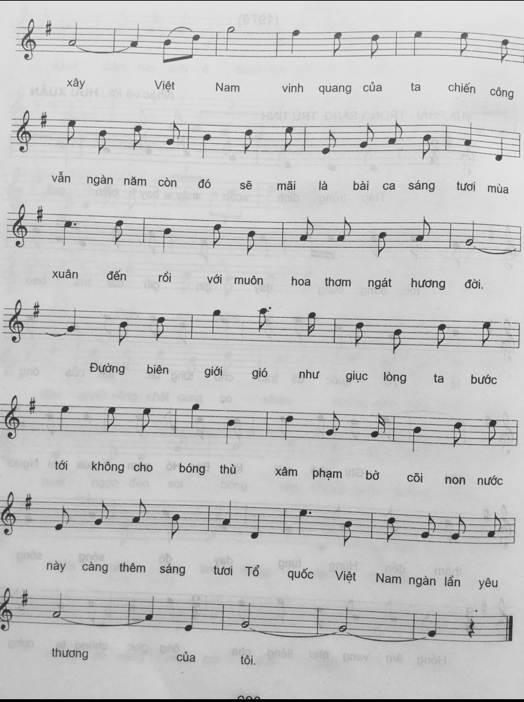 Sheet nhạc Hát về Tổ quốc tôi - Trang 2