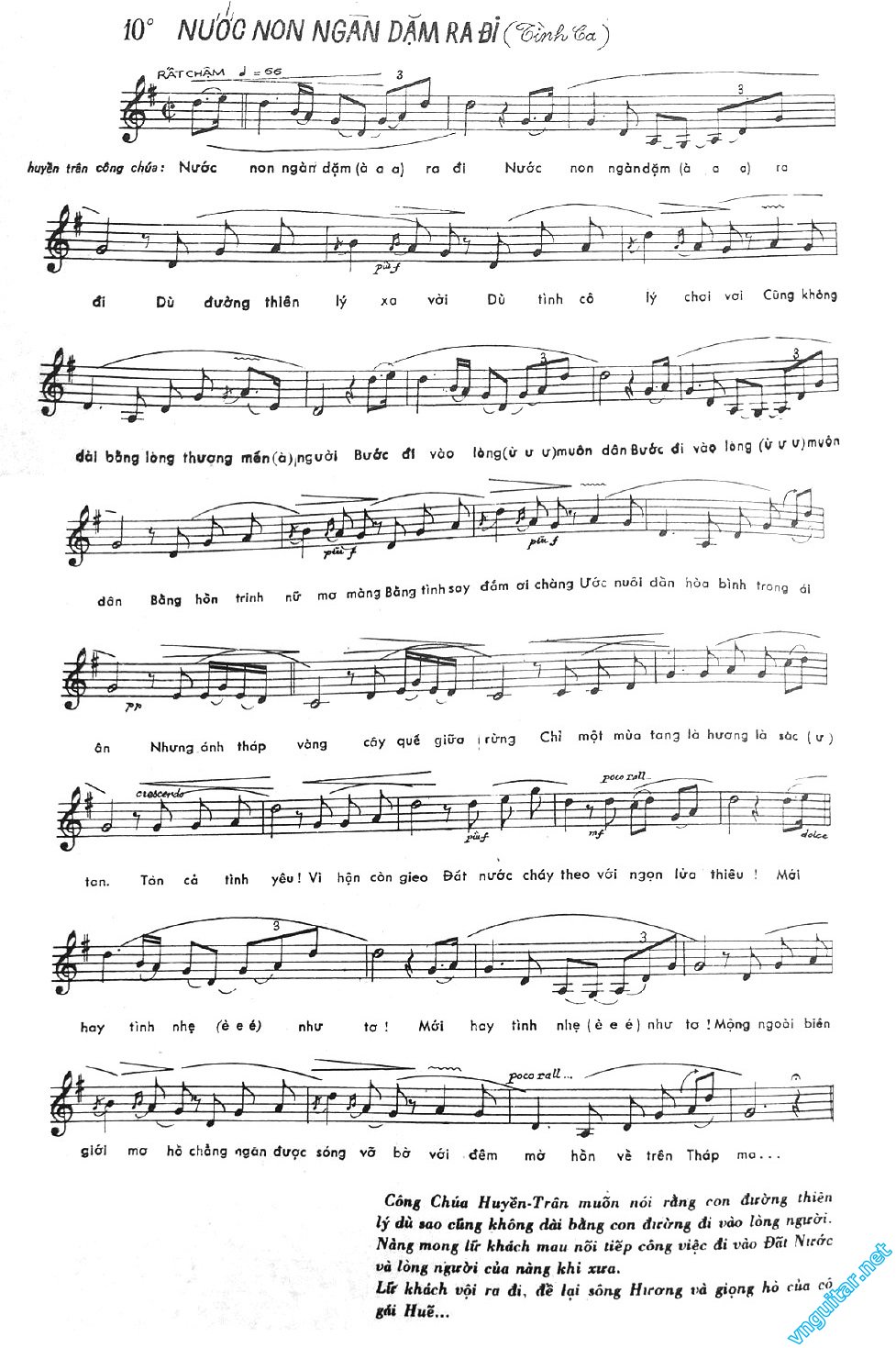 Sheet nhạc Nước non ngàn dặm ra đi - Trang 1