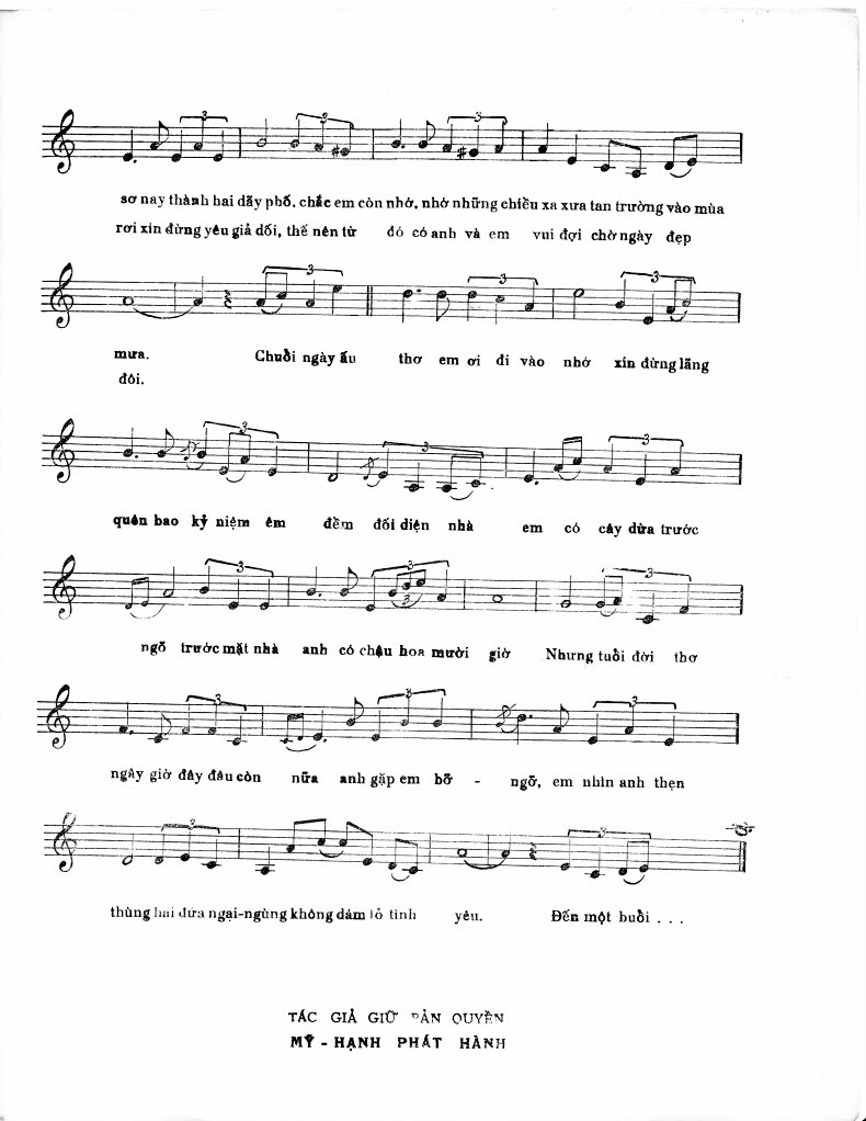Sheet nhạc Đối diện nhà em - Trang 3