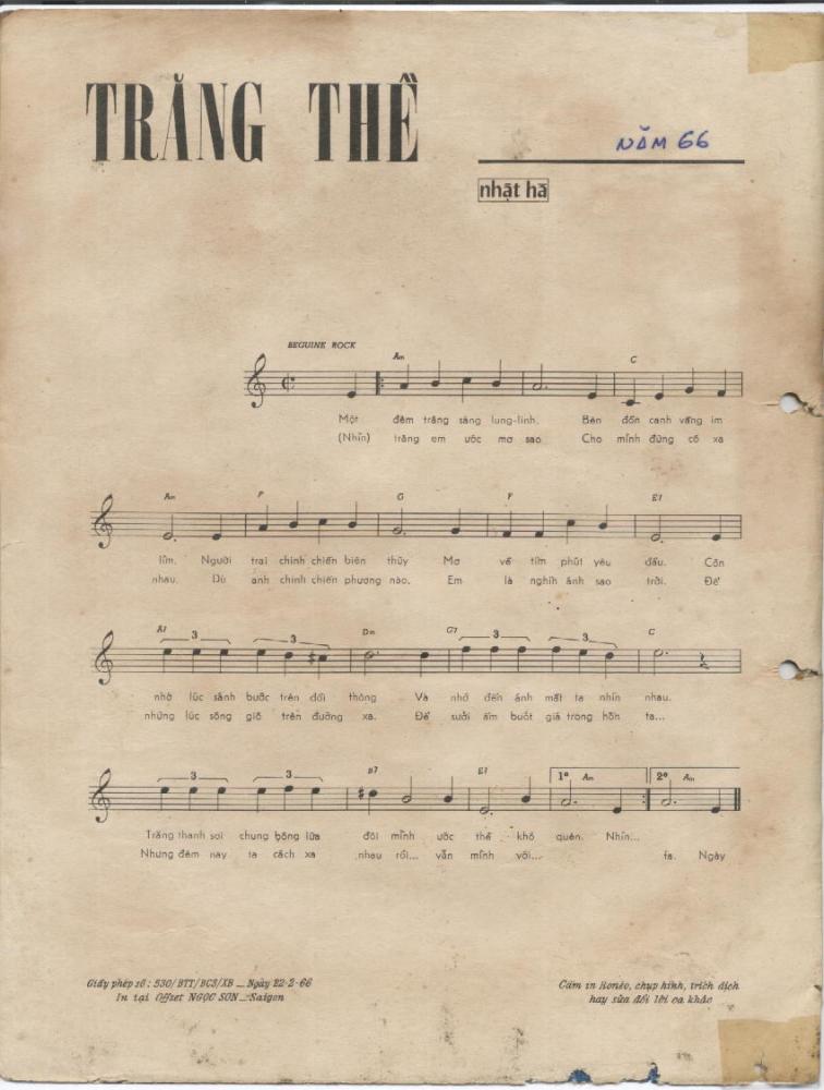 Sheet nhạc Trăng thề - Trang 1