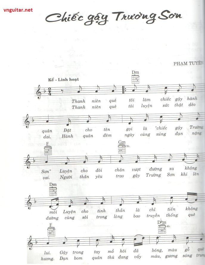Sheet nhạc Chiếc gậy Trường Sơn - Trang 1