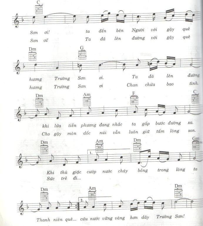 Sheet nhạc Chiếc gậy Trường Sơn - Trang 3