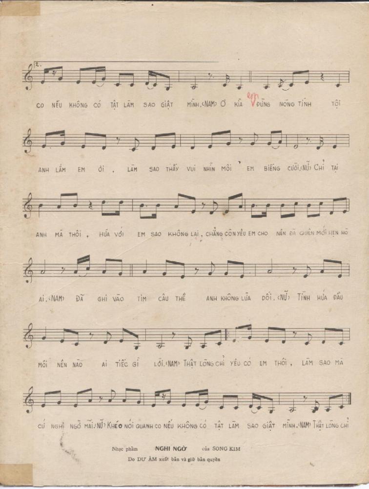 Sheet nhạc Nghi ngờ - Trang 3