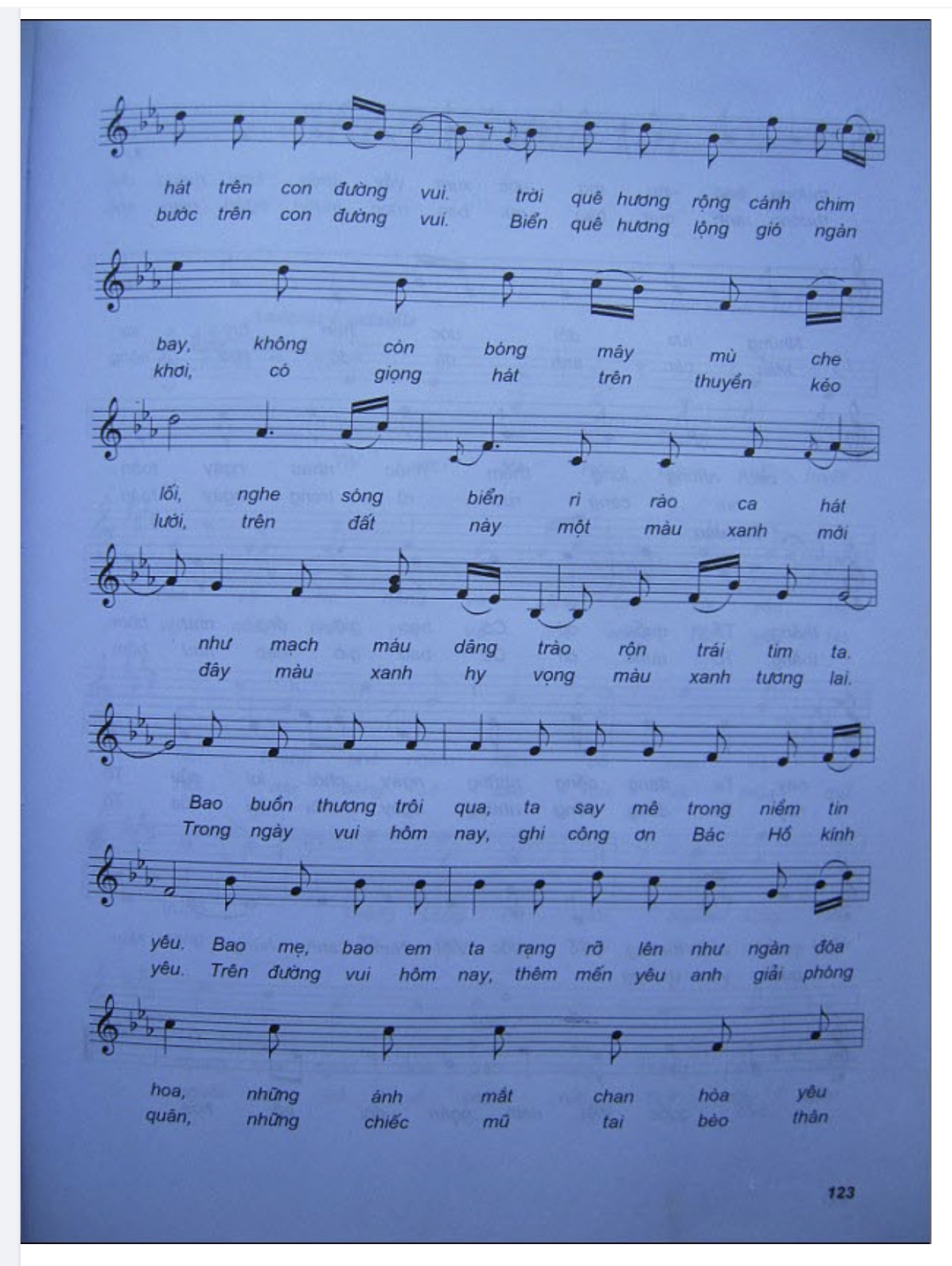 Sheet nhạc Tổ quốc yêu thương - Trang 2