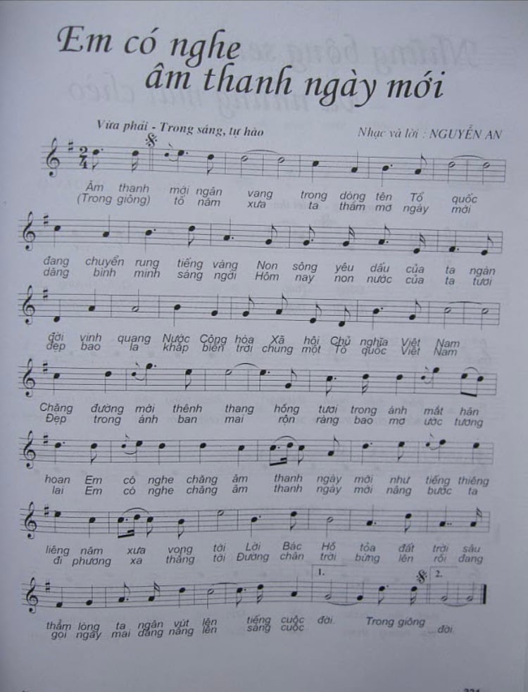 Em có nghe âm thanh ngày mới Sheet Nhạc