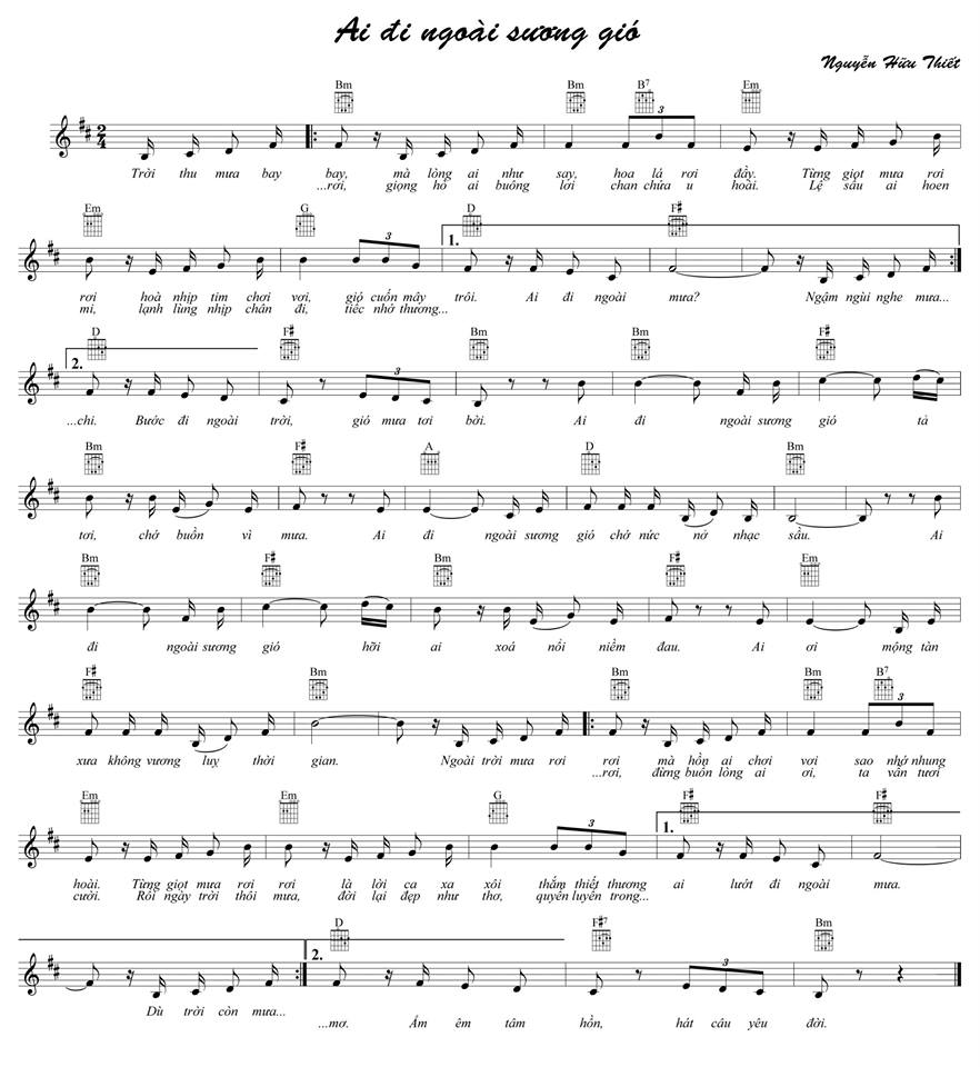 Sheet nhạc Ai đi ngoài sương gió - Trang 5