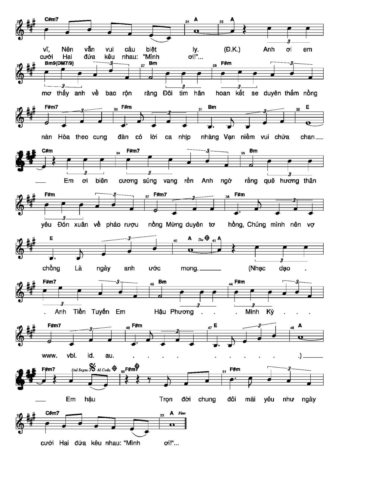 Sheet nhạc Anh tiền tuyến em hậu phương - Trang 3