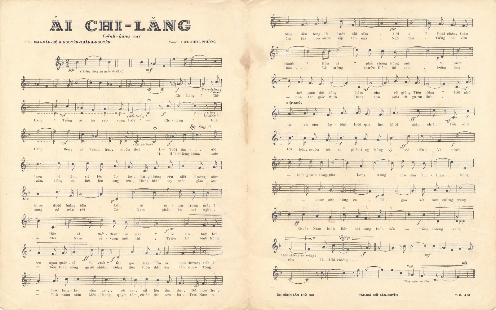 Sheet nhạc Ải Chi Lăng - Trang 2