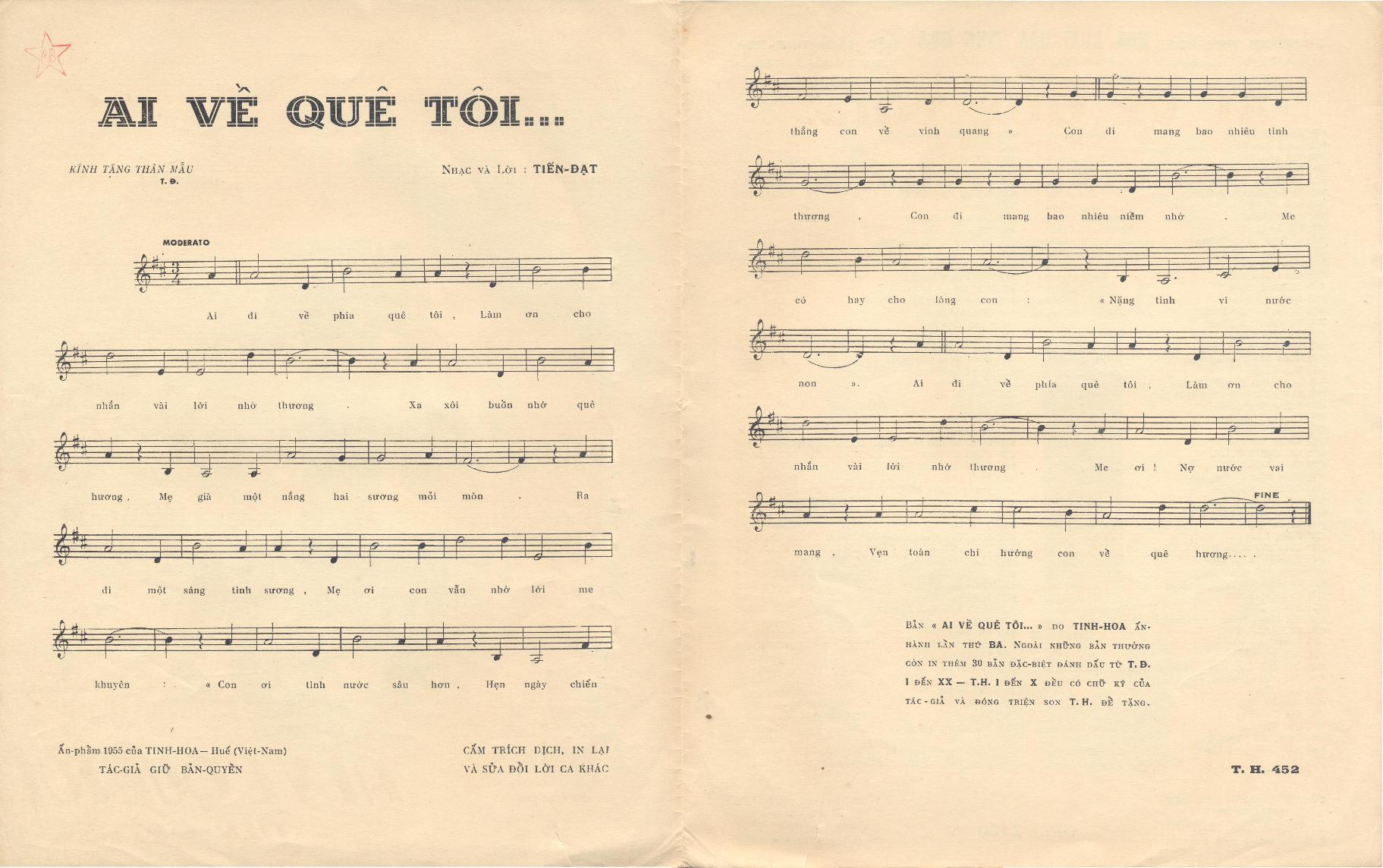 Sheet nhạc Ai về quê tôi - Trang 5