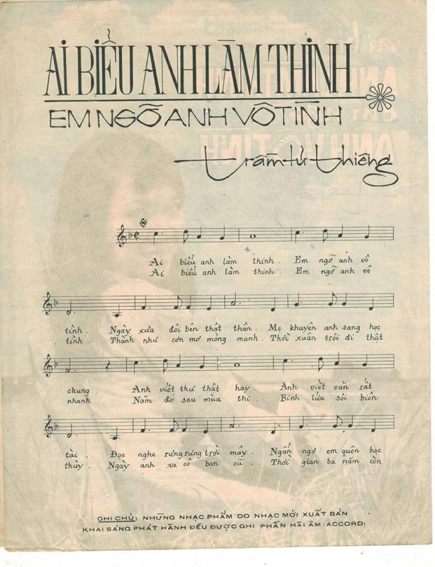 Sheet nhạc Ai biểu anh làm thinh - Trang 2