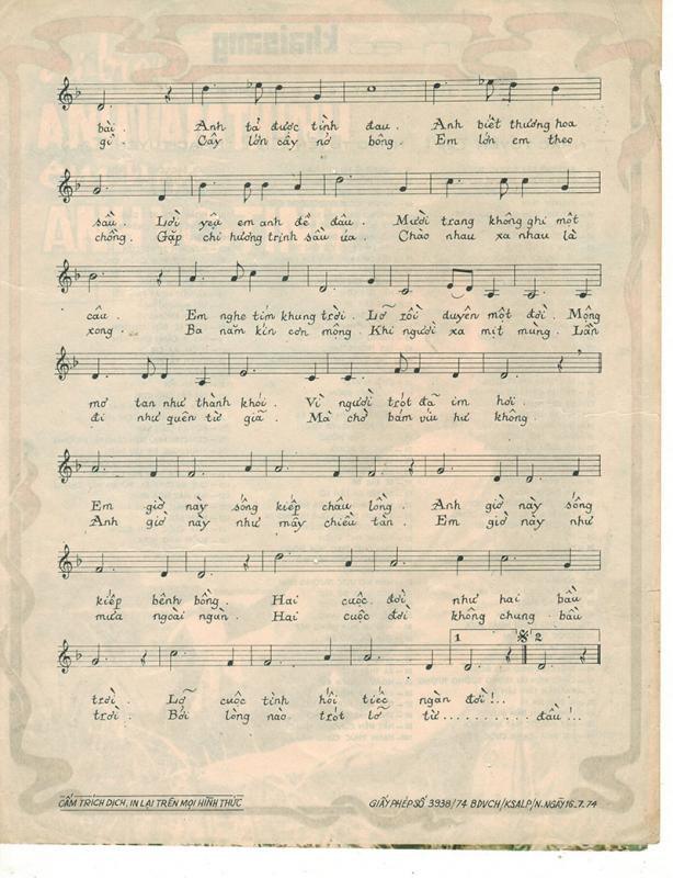 Sheet nhạc Ai biểu anh làm thinh - Trang 3