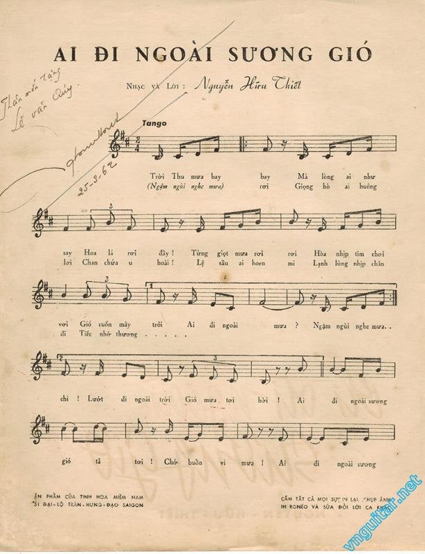 Sheet nhạc Ai đi ngoài sương gió - Trang 2