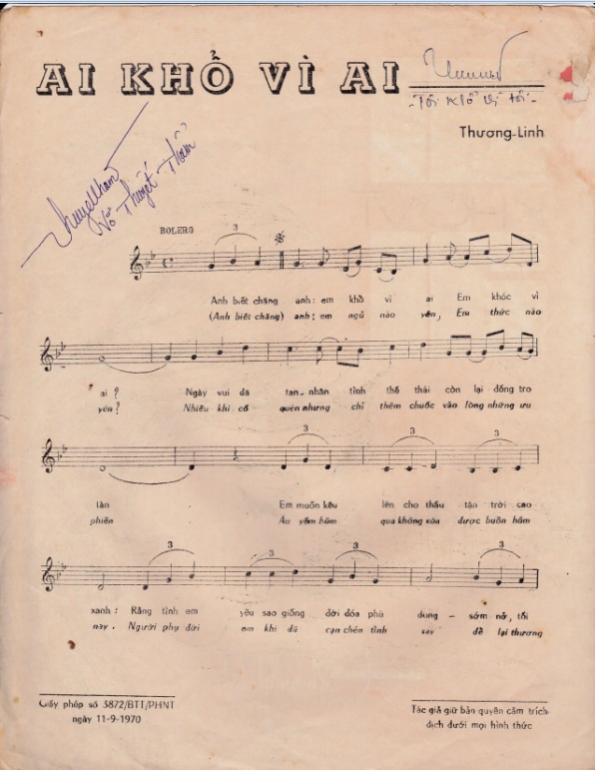 Sheet nhạc Ai khổ vì ai - Trang 2