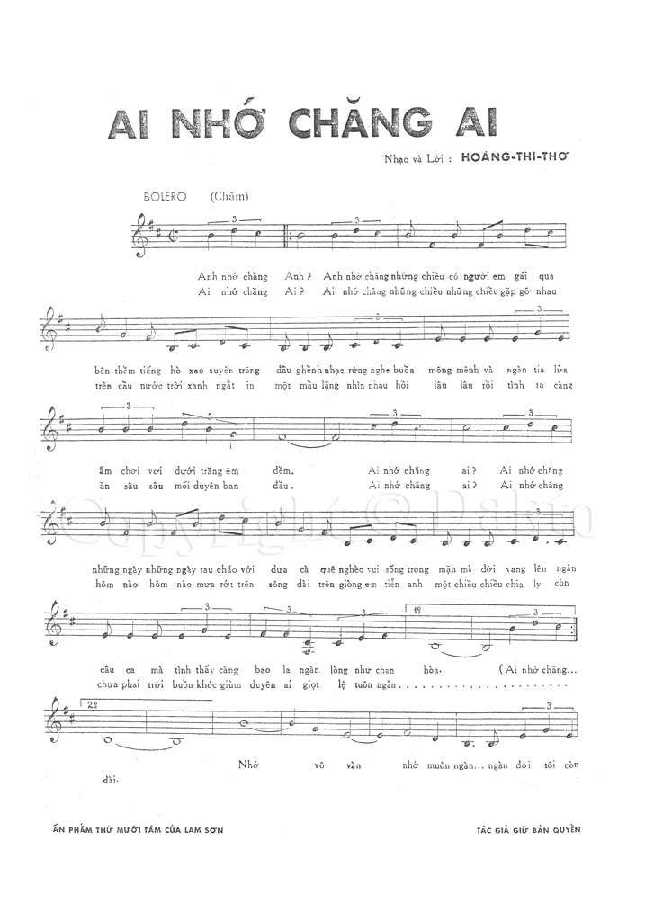 Sheet nhạc Ai nhớ chăng ai - Trang 2