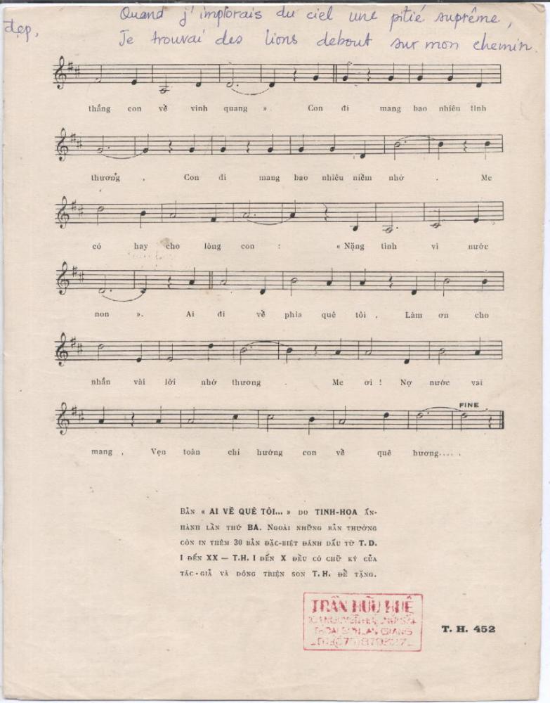 Sheet nhạc Ai về quê tôi - Trang 3