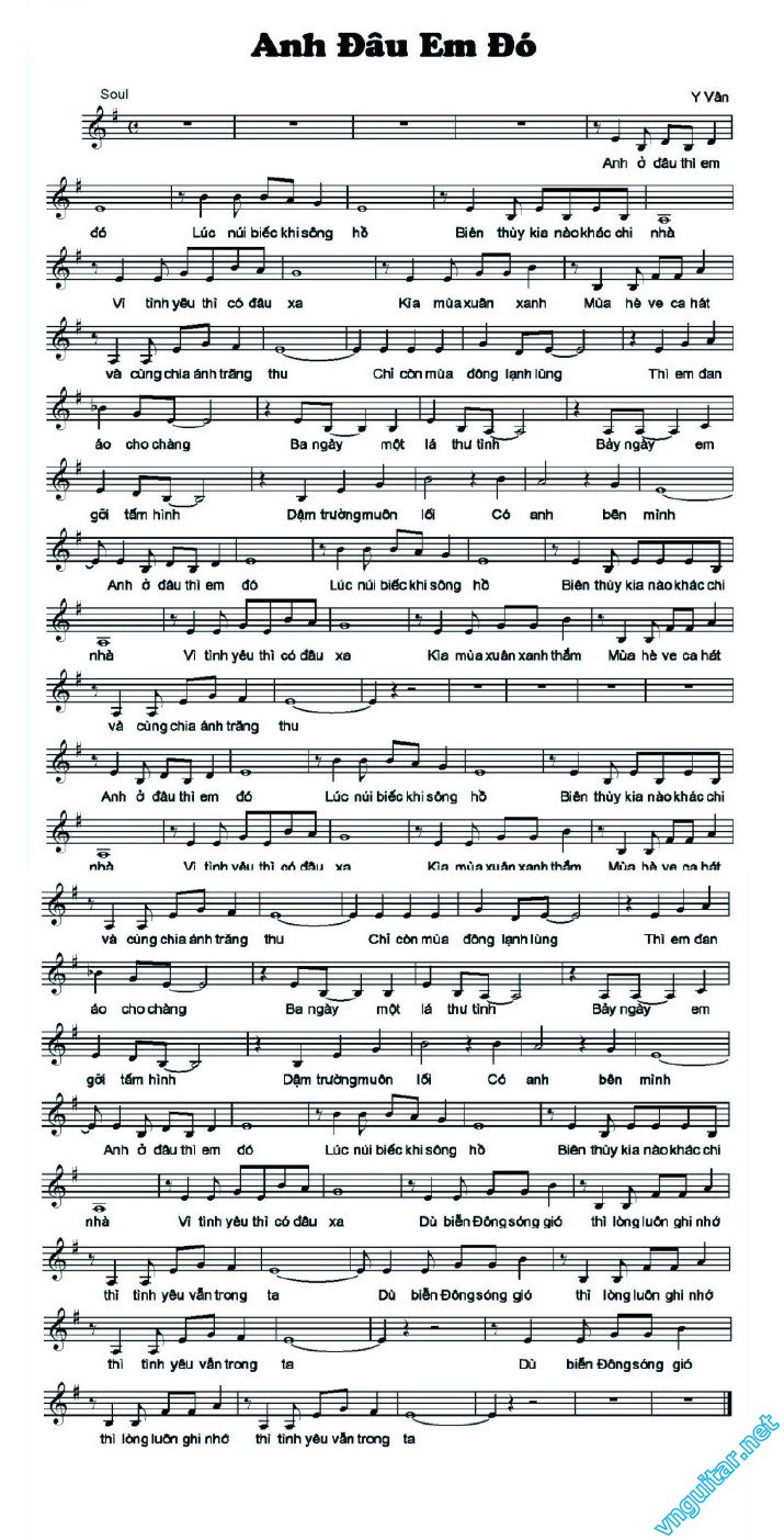 Sheet nhạc Anh đâu em đó - Trang 2
