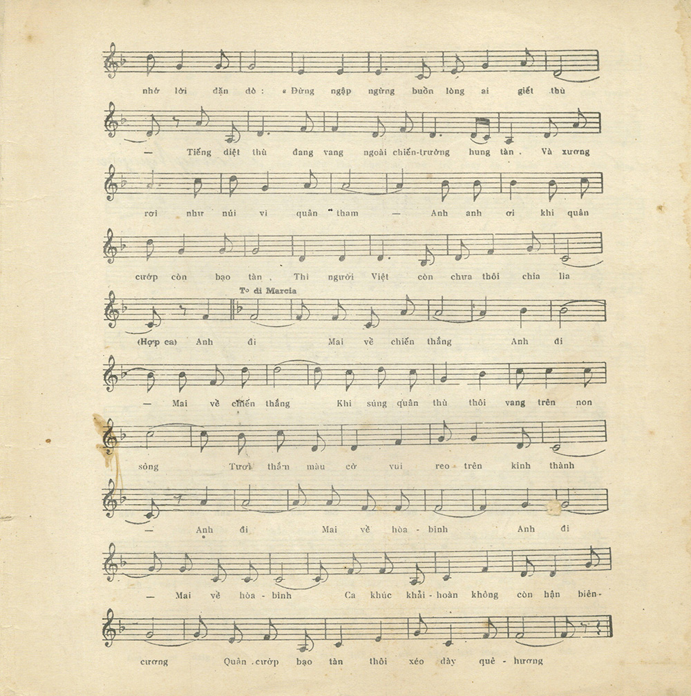 Sheet nhạc Anh đi mai về - Trang 2