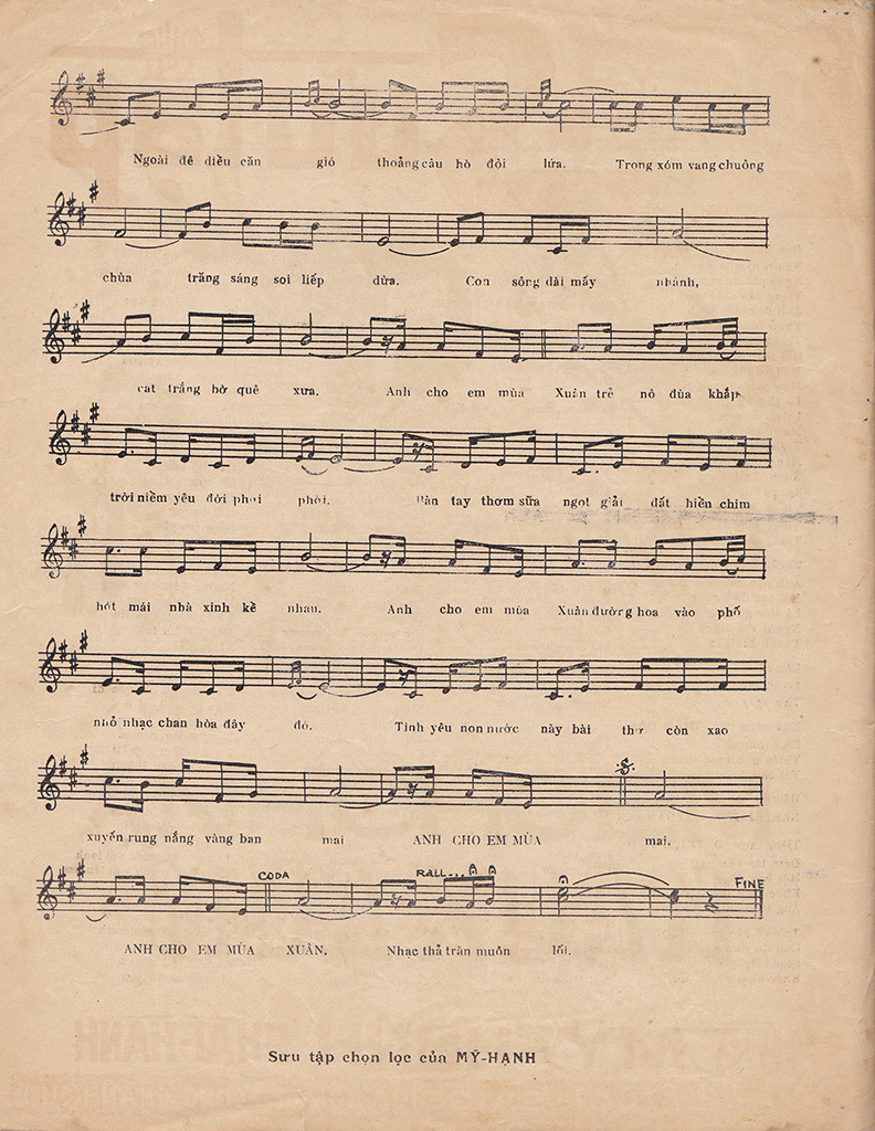Sheet nhạc Anh cho em mùa xuân - Trang 3