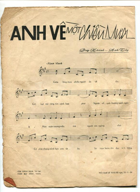 Sheet nhạc Anh về một chiều mưa - Trang 2