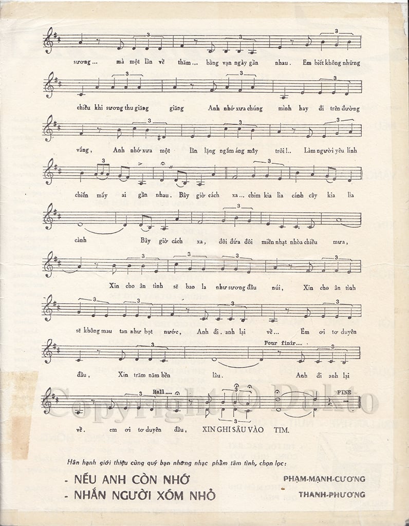 Sheet nhạc Anh về với em - Trang 3