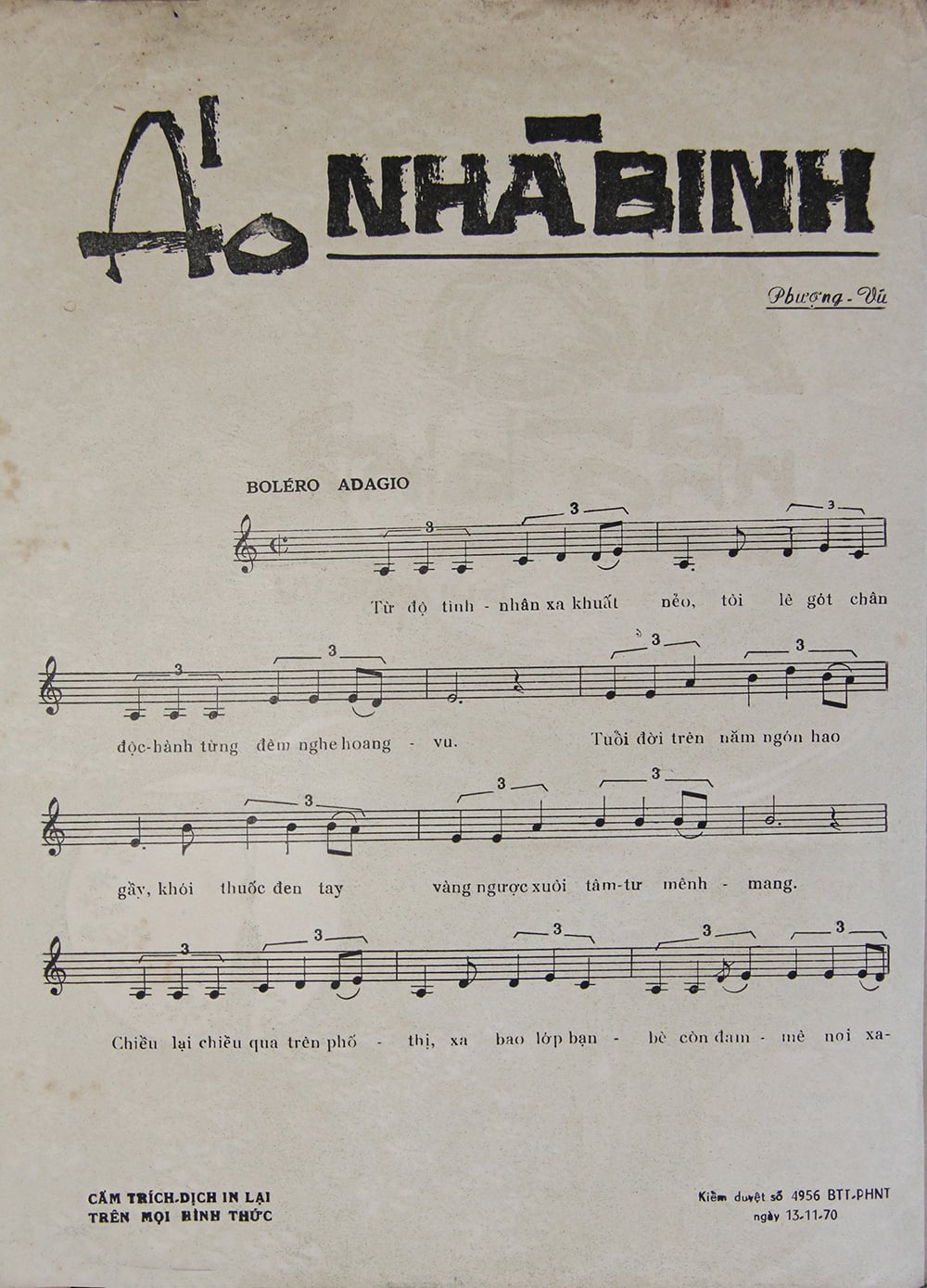 Sheet nhạc Áo nhà binh - Trang 2