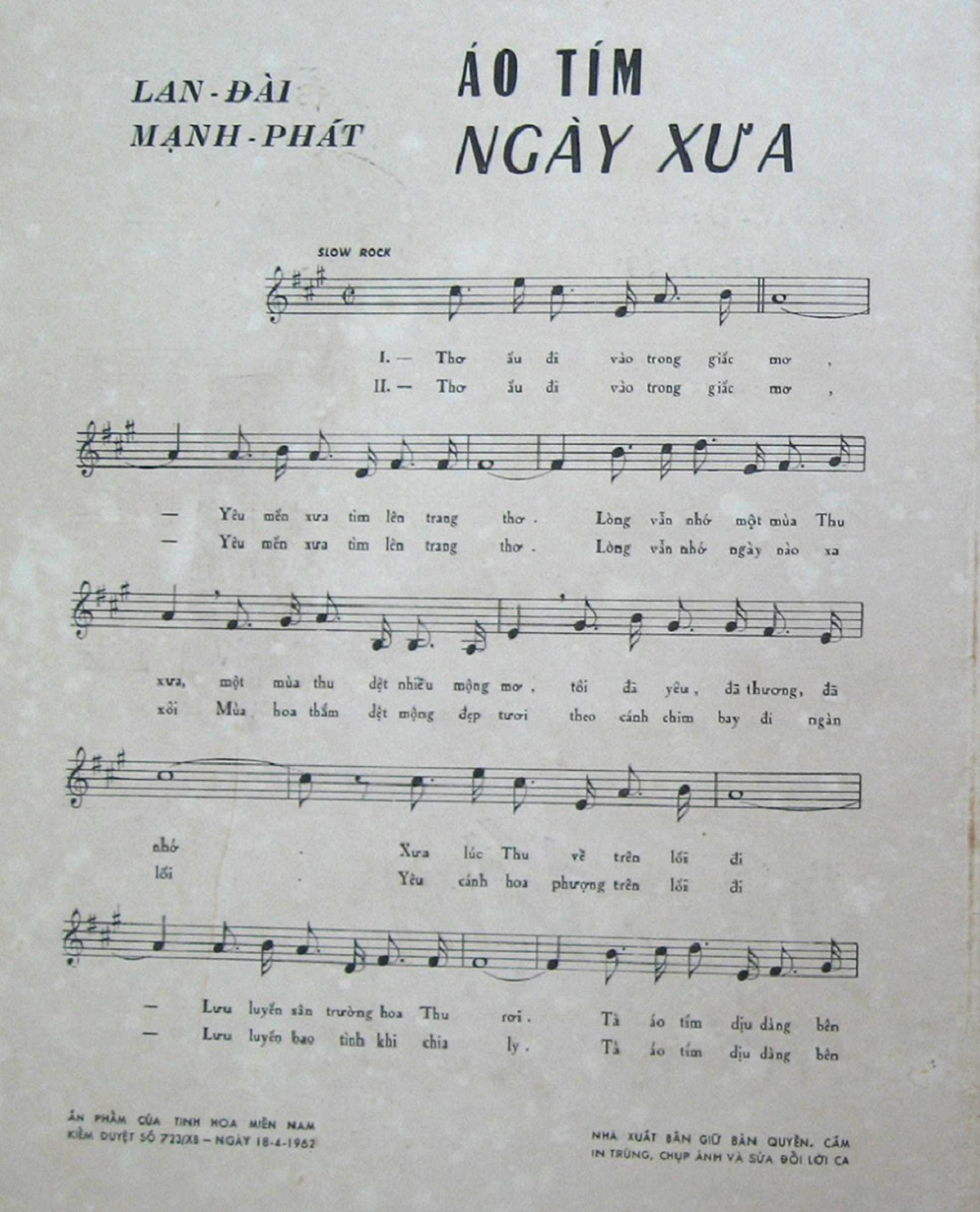 Sheet nhạc Áo tím ngày xưa - Trang 2