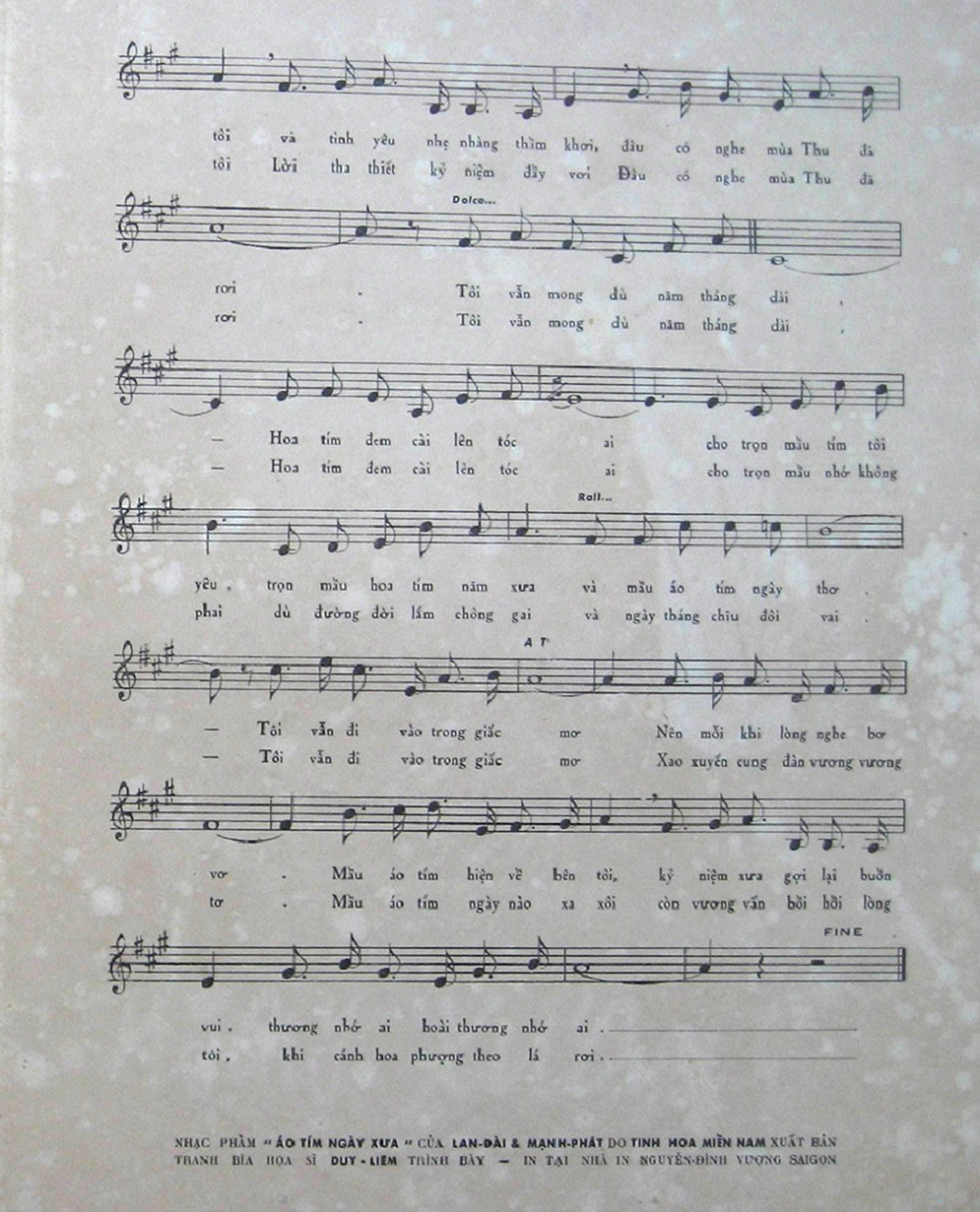 Sheet nhạc Áo tím ngày xưa - Trang 3