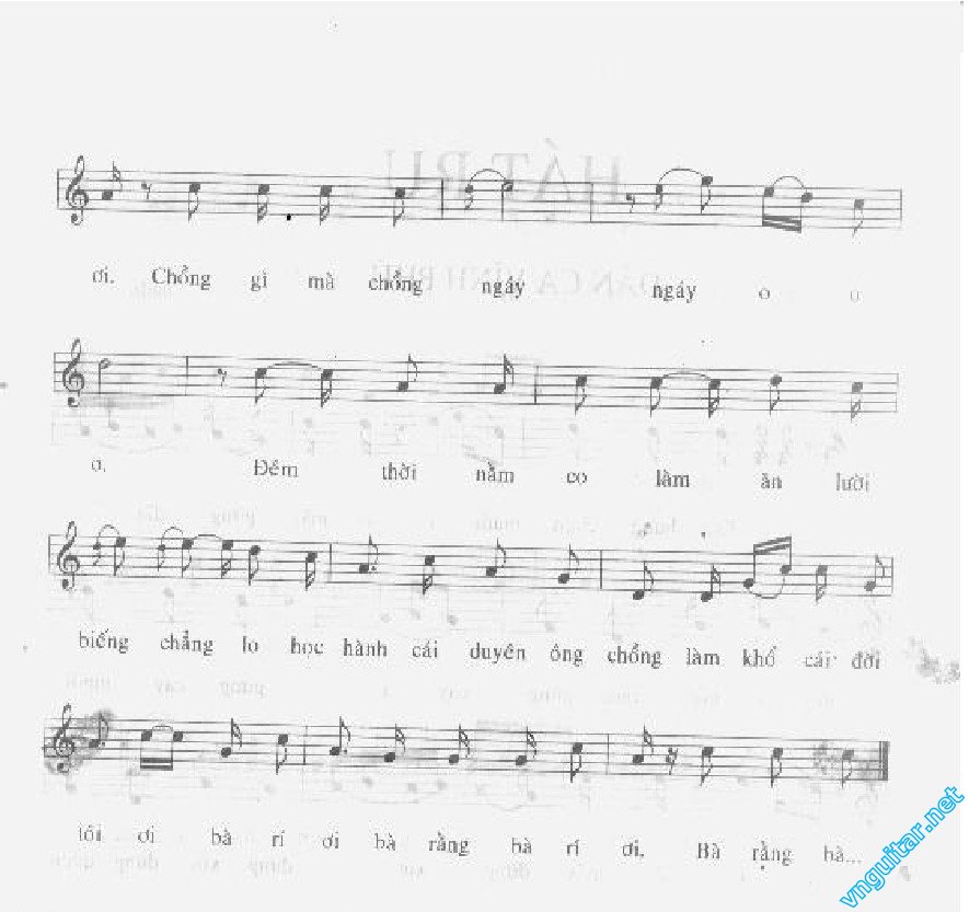 Sheet nhạc Bà Rằng bà Rí - Trang 3