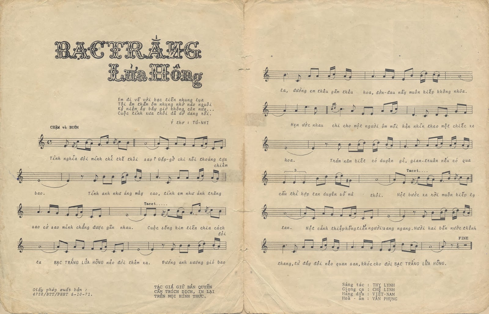 Sheet nhạc Bạc trắng lửa hồng - Trang 2