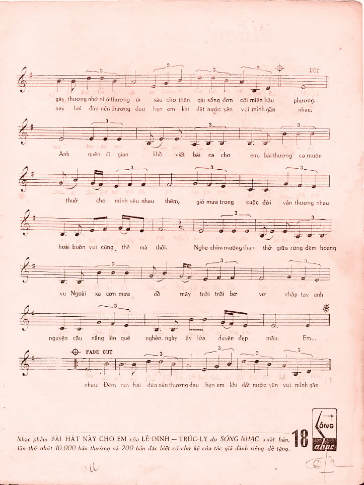 Sheet nhạc Bài hát này cho em - Trang 3