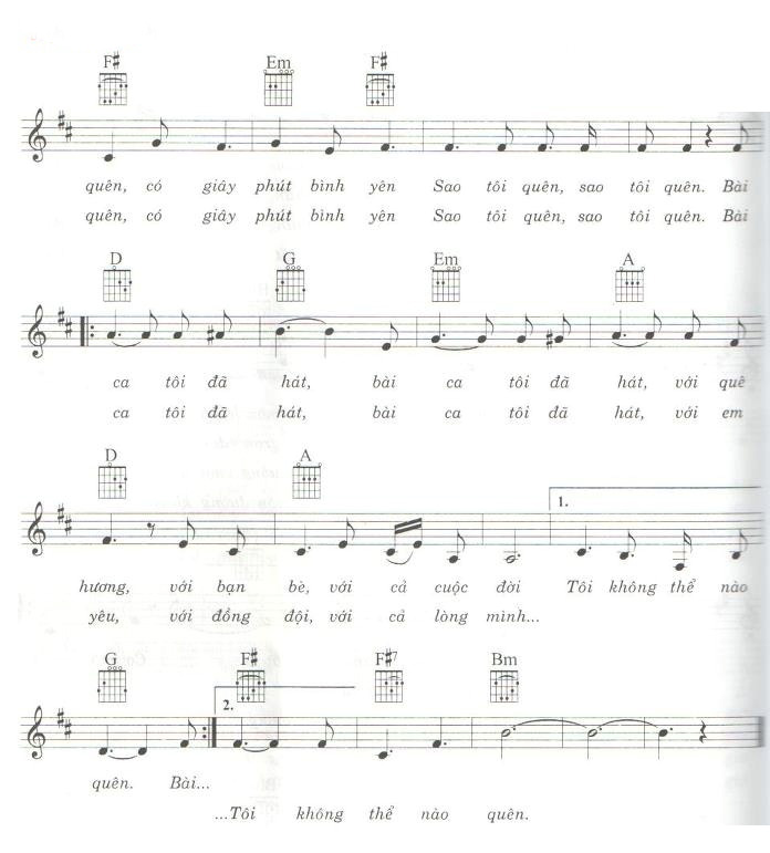 Sheet nhạc Bài ca không quên - Trang 3