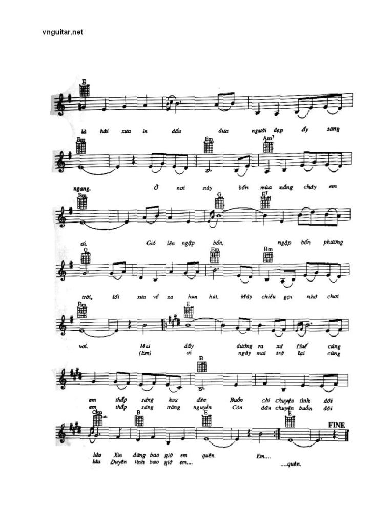 Sheet nhạc Bài ca của nàng - Trang 2
