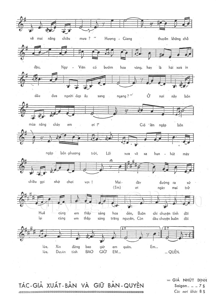 Sheet nhạc Bao giờ em quên - Trang 3