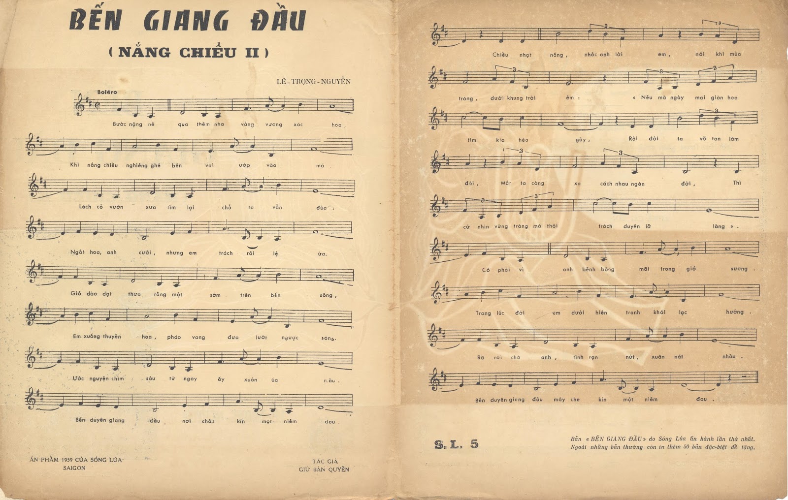 Sheet nhạc Bến Giang Đầu - Trang 2