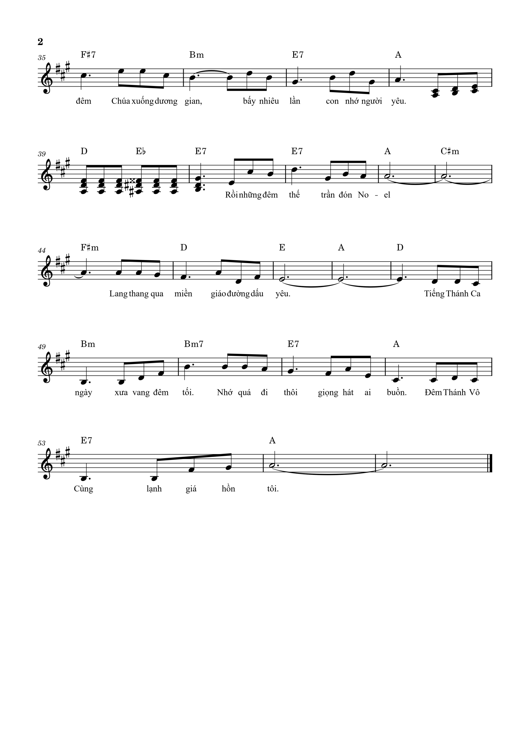 Sheet nhạc Liên khúc Bài thánh ca buồn & Chờ đông - Trang 2