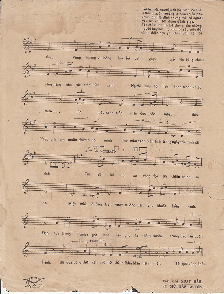 Sheet nhạc Biển mặn - Trang 3