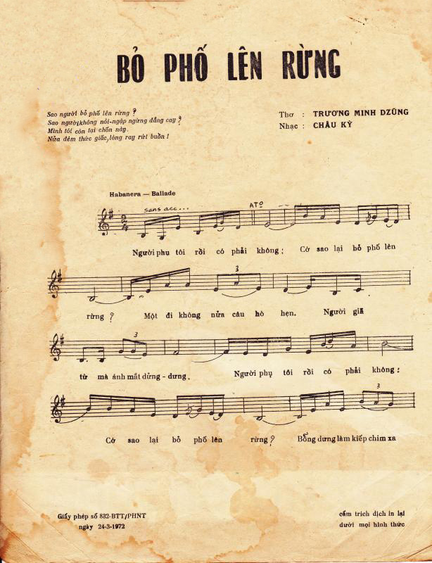 Sheet nhạc Bỏ phố lên rừng - Trang 2