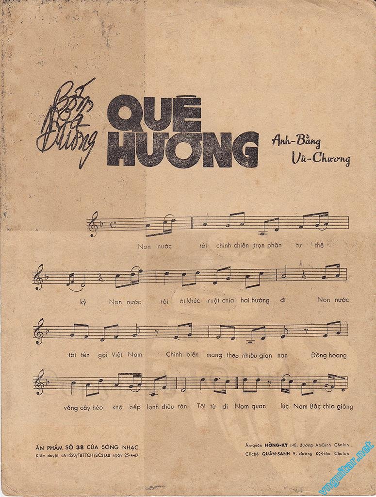 Sheet nhạc Bốn ngã đường quê hương - Trang 2