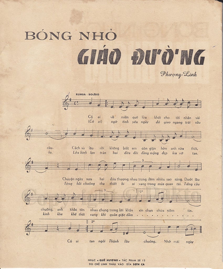 Sheet nhạc Bóng nhỏ giáo đường - Trang 2