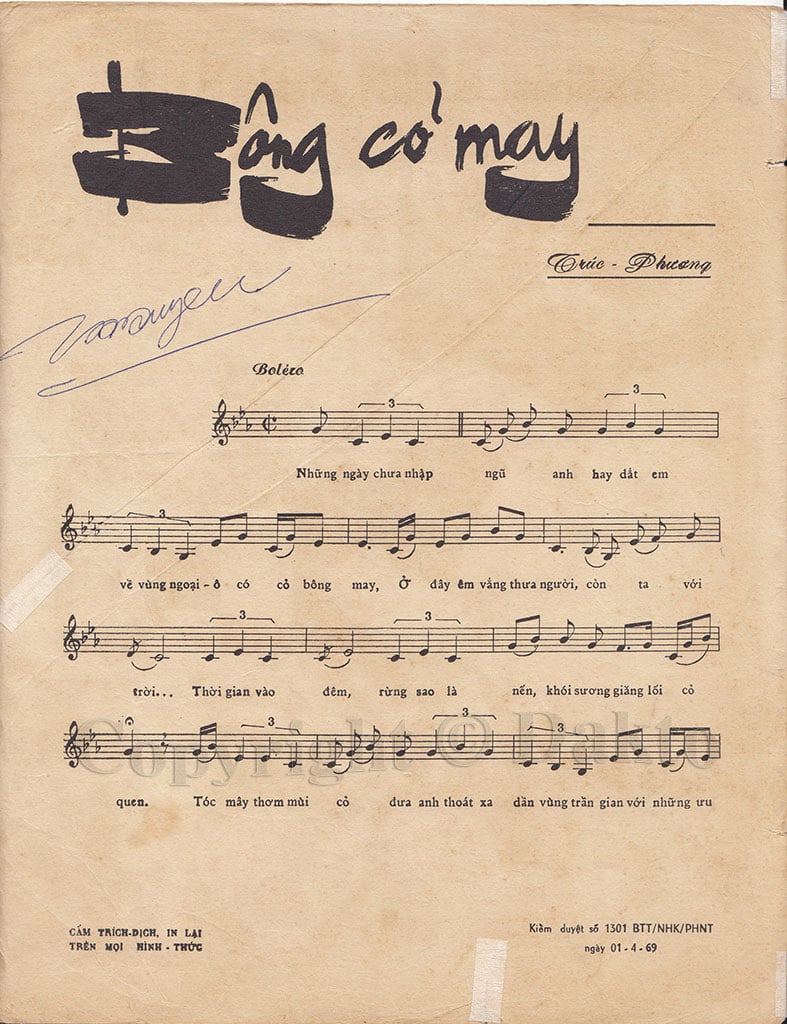 Sheet nhạc Bông cỏ may - Trang 2